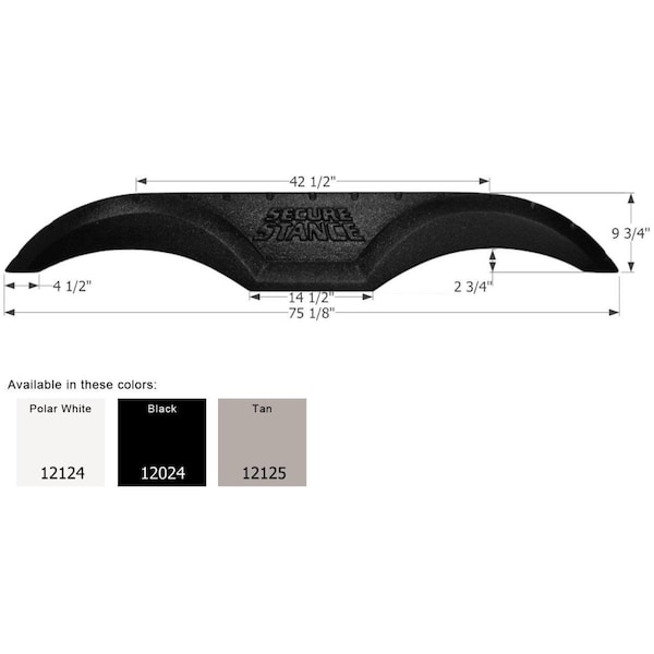 Icon Technologies Ltd Rv FS2024 Thor Tandem Fender Skirt, Black ICR12024 - main